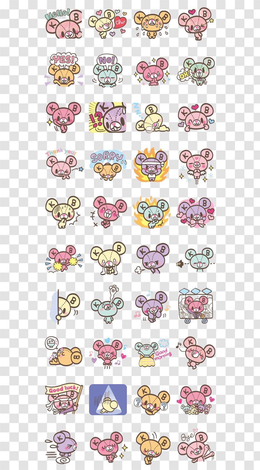 Hello Kitty Sanrio Sticker My Melody Crossing - Sugarbunnies - Line Naver Transparent PNG
