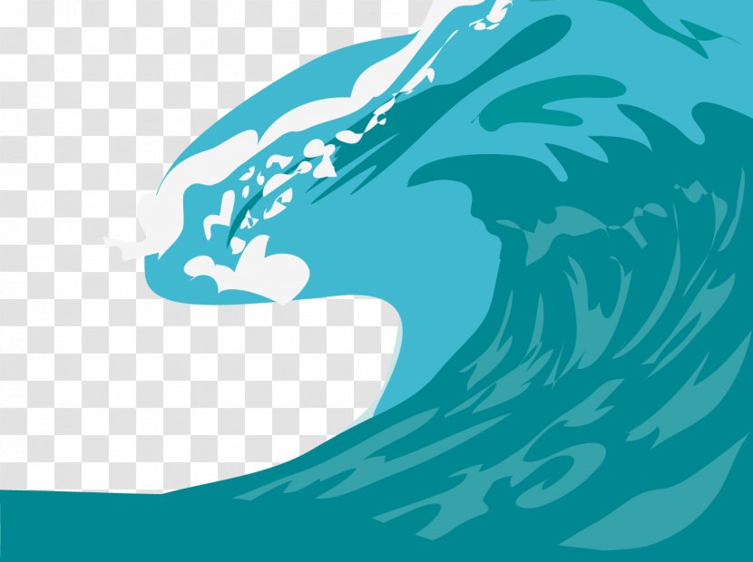 Euclidean Vector Clip Art - Marine Mammal - Blue Wave Transparent PNG