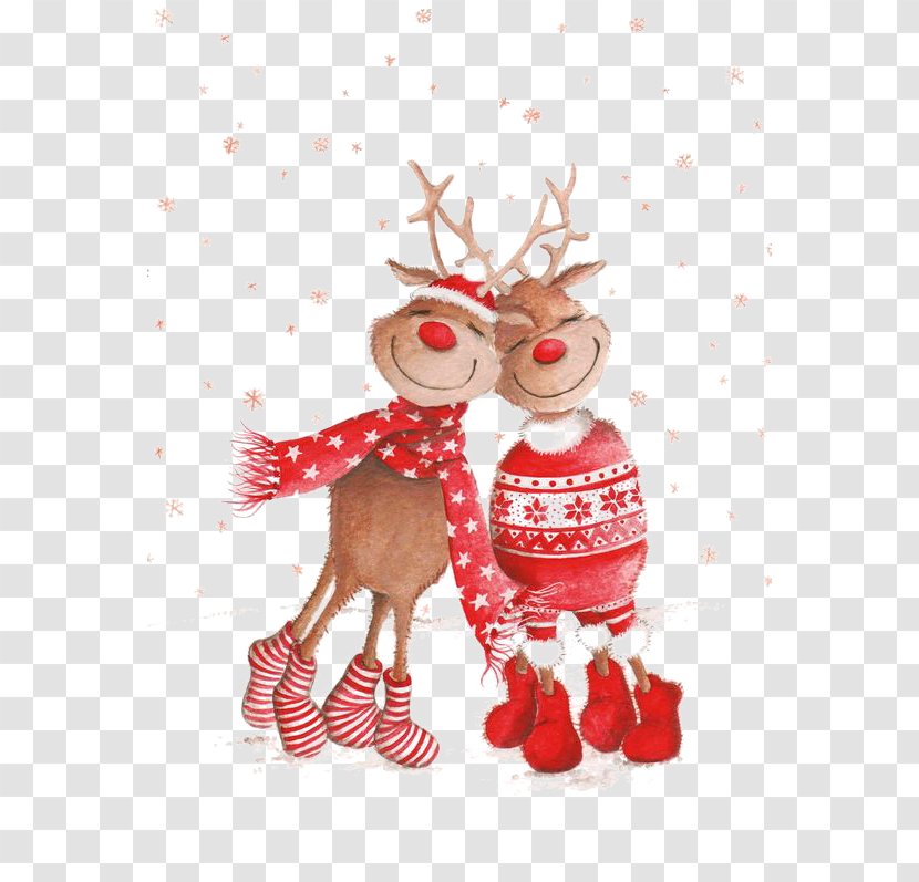 Rudolph Christmas Card New Year Wallpaper - Decoration - Elk Transparent PNG