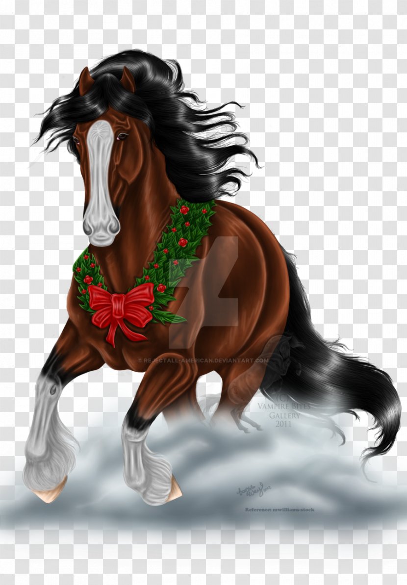 Clydesdale Horse Stallion American Quarter Christmas Pony - Equestrian - Mud Transparent PNG