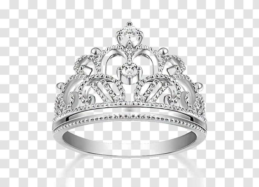 Wedding Ring Silver - Diamond Crown - Ceremony Supply Body Jewelry Transparent PNG