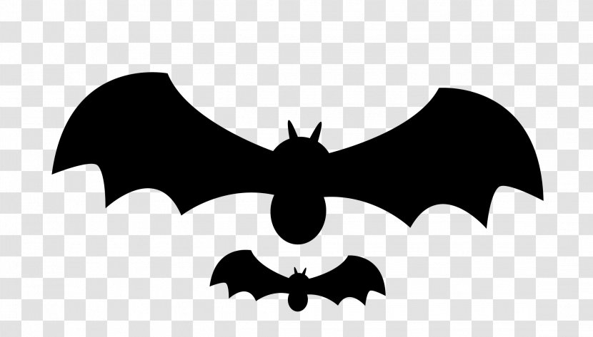 Bat Halloween Black And White - Vertebrate - Bats Transparent PNG