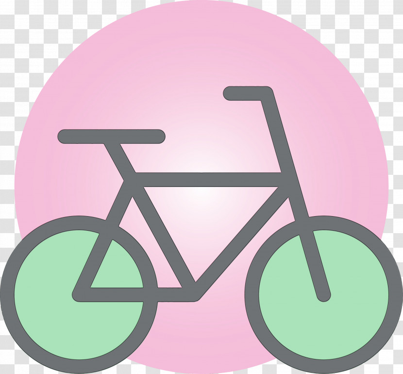 Pink Green Bicycle Vehicle Turquoise Transparent PNG