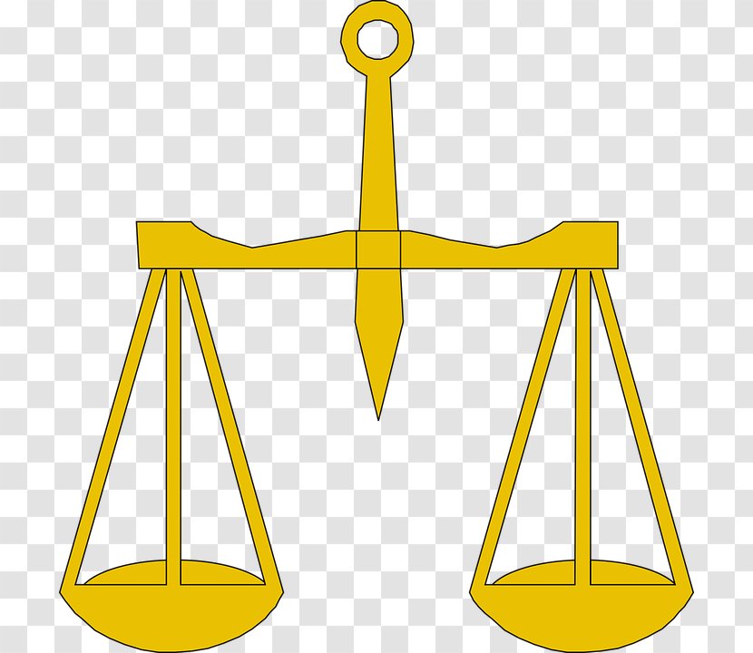 Clip Art Measuring Scales Openclipart Vector Graphics Image - Yellow - Of Justice Clipart Transparent PNG