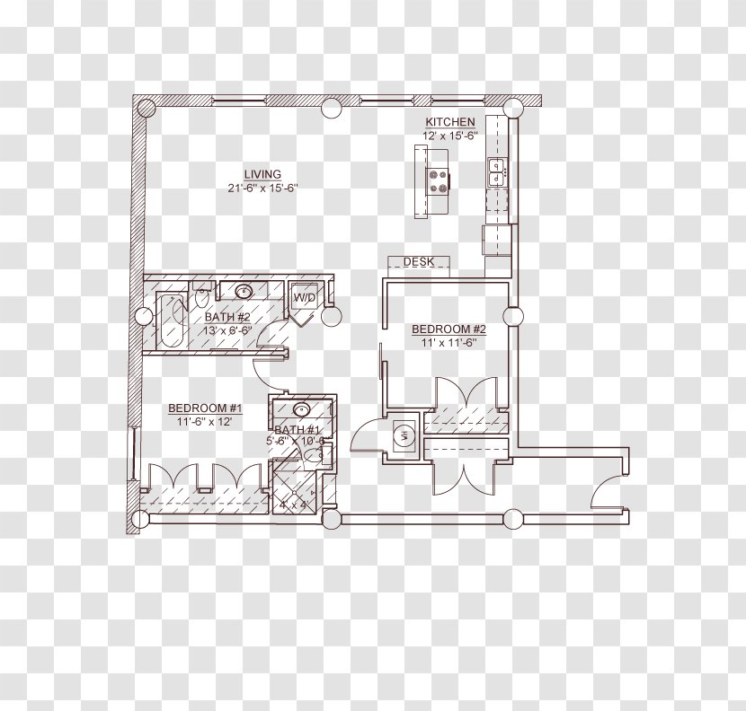 Floor Plan Land Lot Line - Schematic Transparent PNG