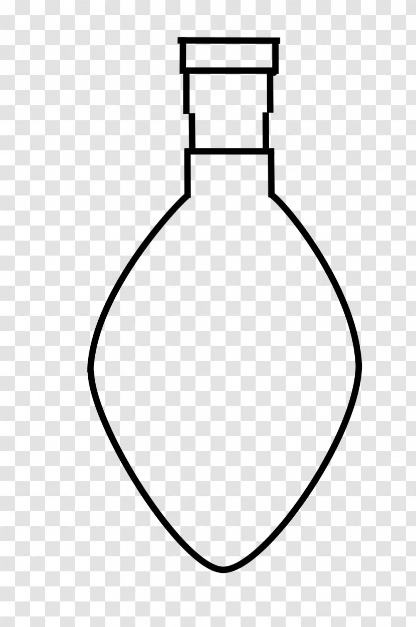 White Line Art Angle - Black And - Flask Transparent PNG