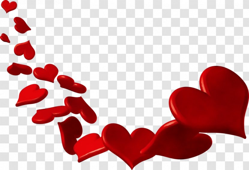 Valentine's Day - Wet Ink - Carmine Petal Transparent PNG