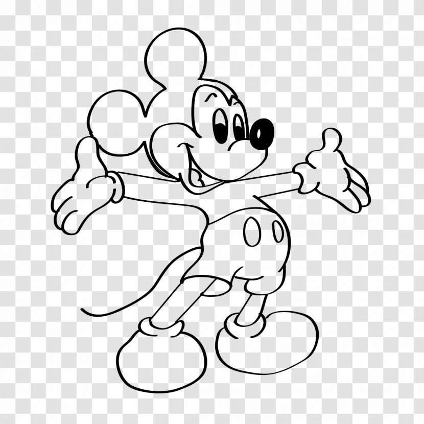 Line Art Mickey Mouse Minnie Drawing Cartoon - Tree Transparent PNG