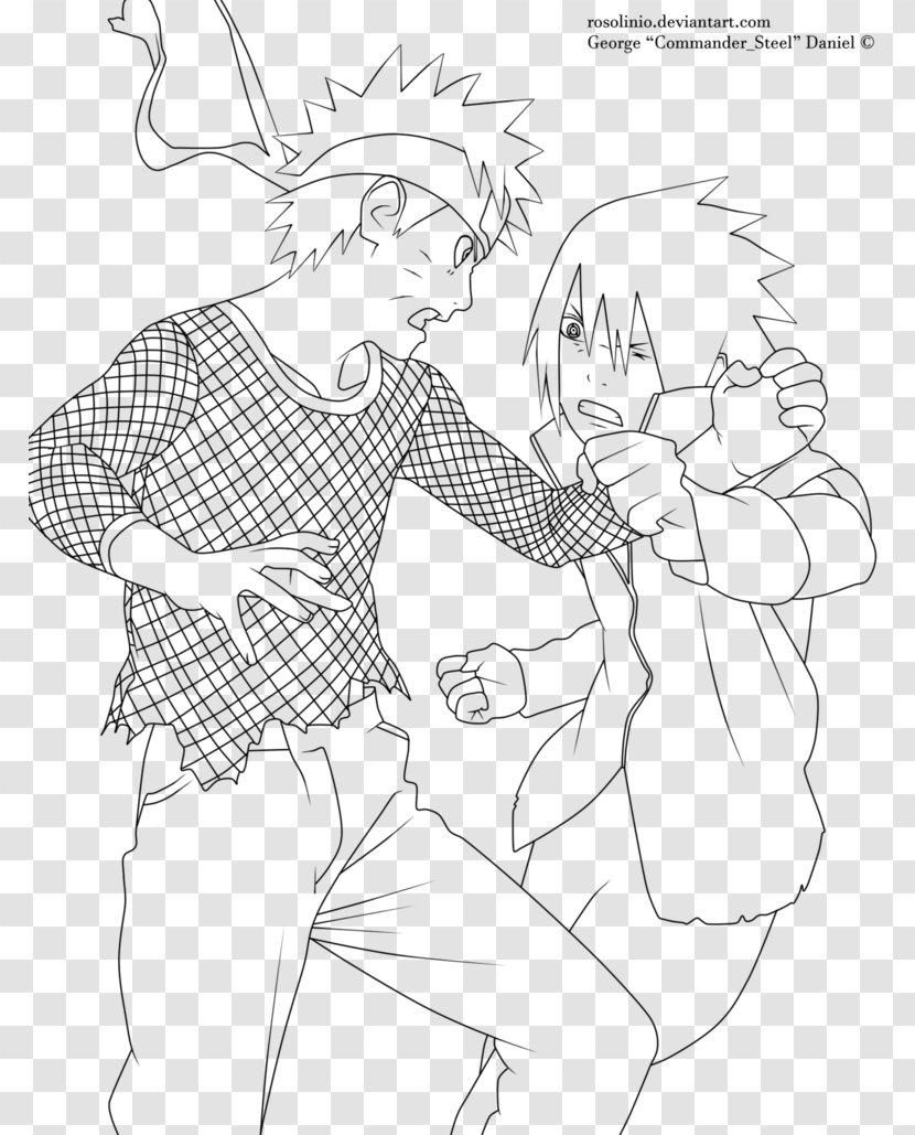 Line Art Sasuke Uchiha Drawing Naruto Shippuden: Vs. - Cartoon - Painting Transparent PNG