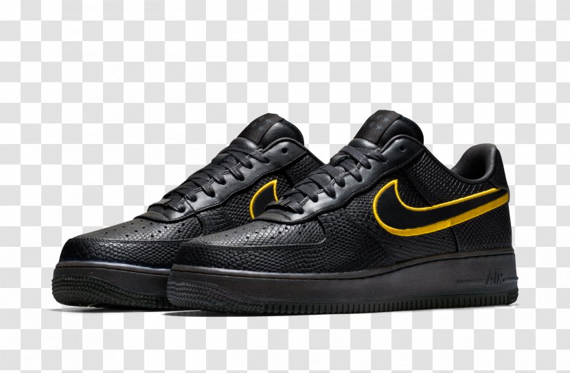 Air Force 1 Los Angeles Lakers Nike Shoe Black Mamba - Swoosh Transparent PNG