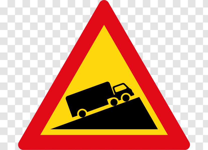 Speed Bump Traffic Sign Warning Road Clip Art - Yellow Transparent PNG