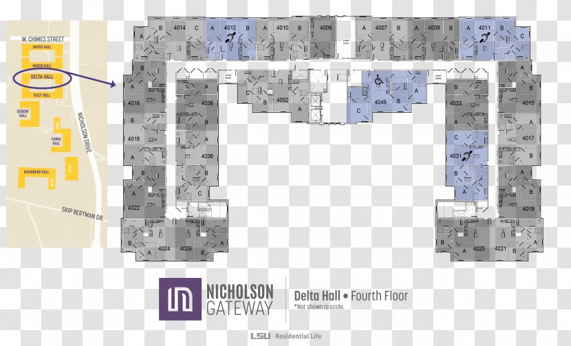 Floor Plan Nicholson Gateway Apartments House LSU Residential Life - Area Transparent PNG