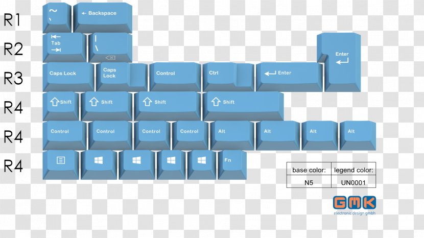 Computer Keyboard Keycap Color Blue Esc Key - Rectangle - Tailoring Transparent PNG