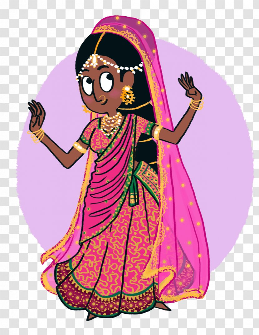 Stevonnie Padma Patil Sari Character Fan Art - Costume Design - Magenta Pink Transparent PNG