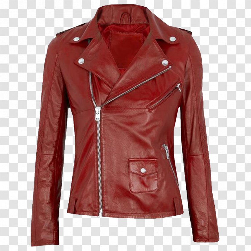 Leather Jacket Sweatshirt - Sleeve Transparent PNG