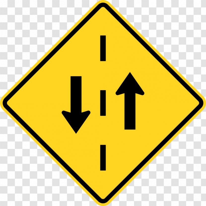 Traffic Sign One-way Road Warning Transparent PNG