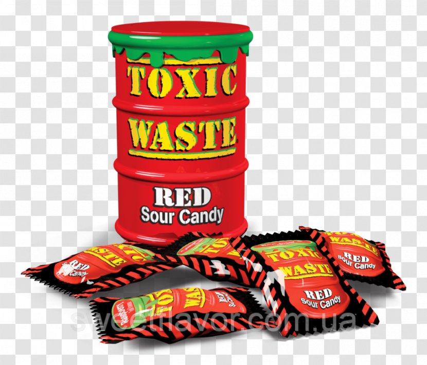 Toxic Waste Candy Drum Flavor Container - Convenience Food - Red Beans Transparent PNG