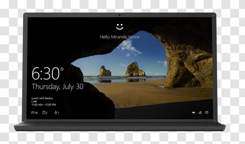 Laptop Facial Recognition System Windows 10 Hello - Illuminated Lights Transparent PNG