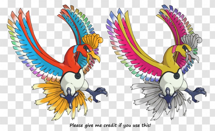 Ho-Oh Pokémon Cartoon Feather - Legendary Creature - Pokemon Transparent PNG