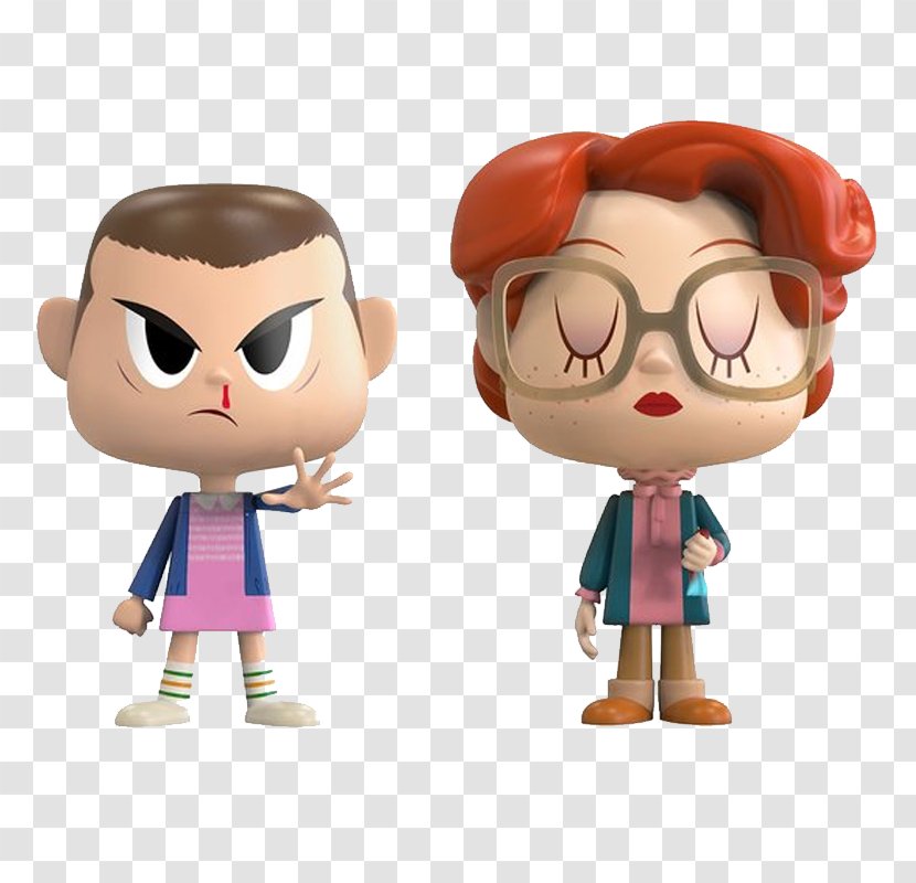Eleven Funko Vynl Stranger Things Dustin & Lucas Action Toy Figures - Collectable - Glasses Transparent PNG