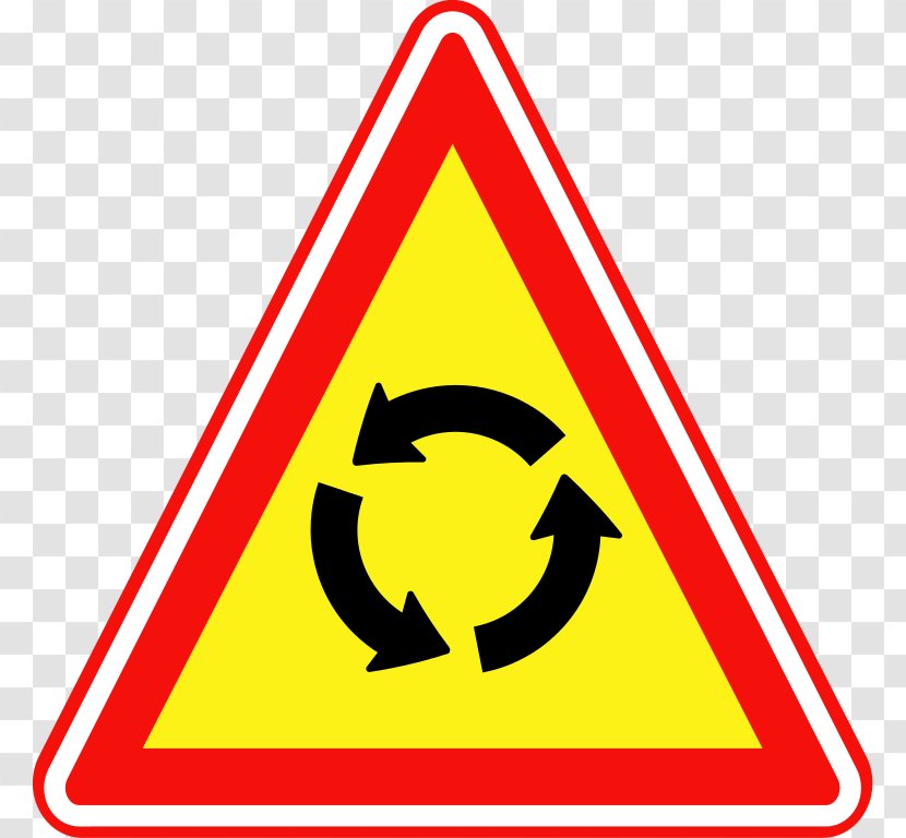 Intersection Traffic Sign Warning Road - Carriageway Transparent PNG