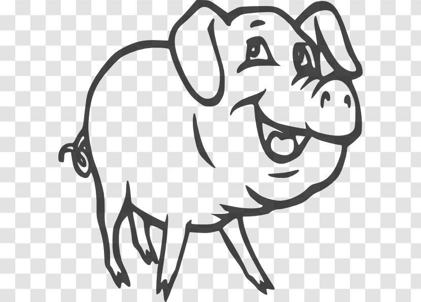 Wild Boar Large White Pig Black And Clip Art - Silhouette - Frame Transparent PNG