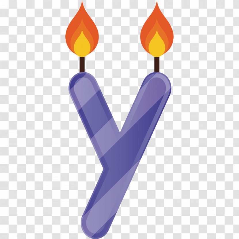 Letter Candle Cartoon Drawing - Comics - Hand-painted Alphabet Y Transparent PNG