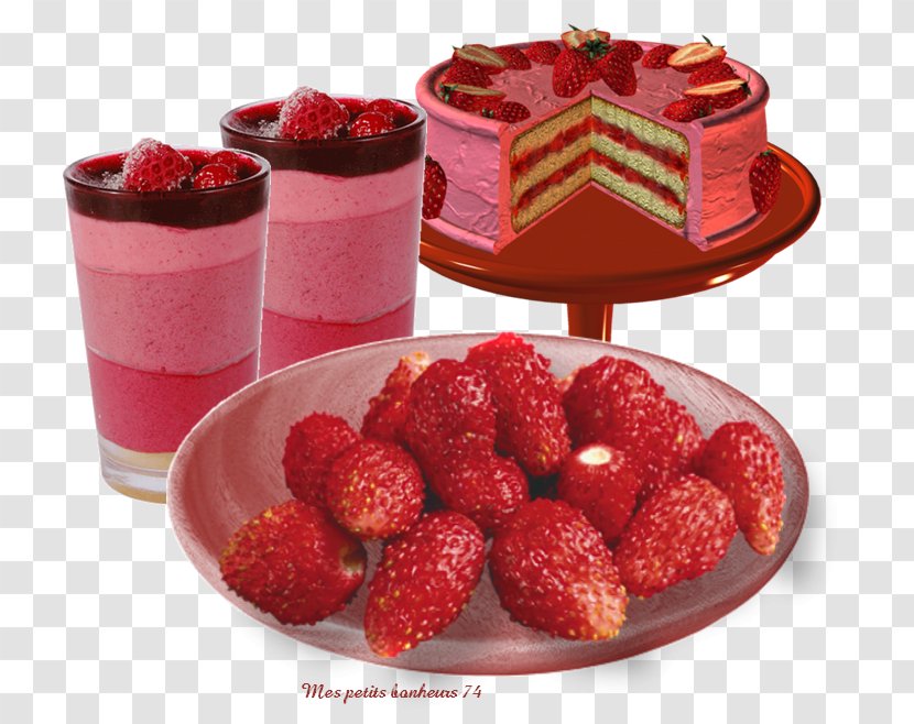 Panna Cotta Strawberry Food Dessert Drawing Transparent PNG