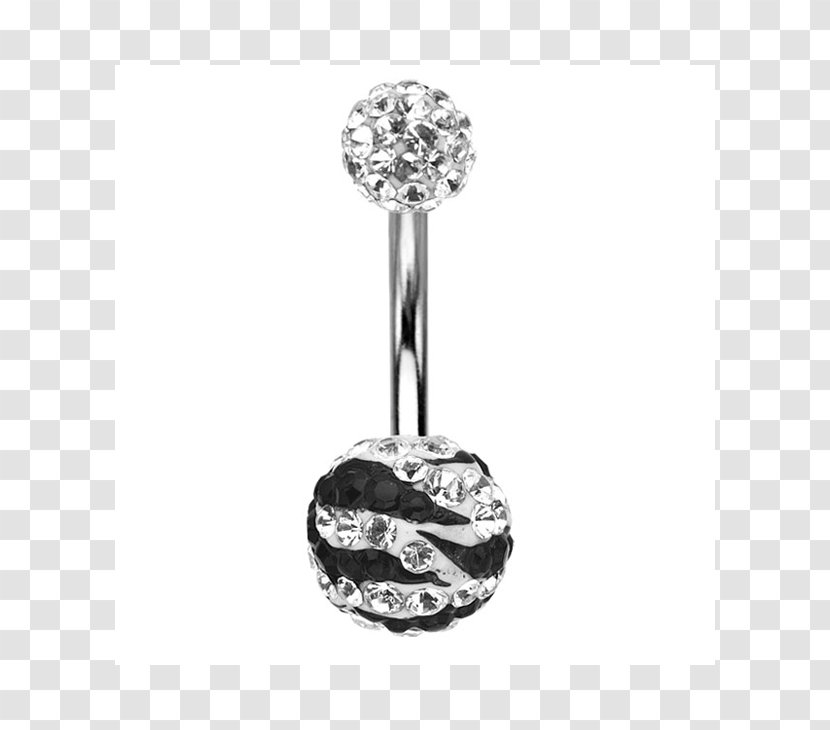 Navel Piercing Earring Body Jewellery - Silver Transparent PNG