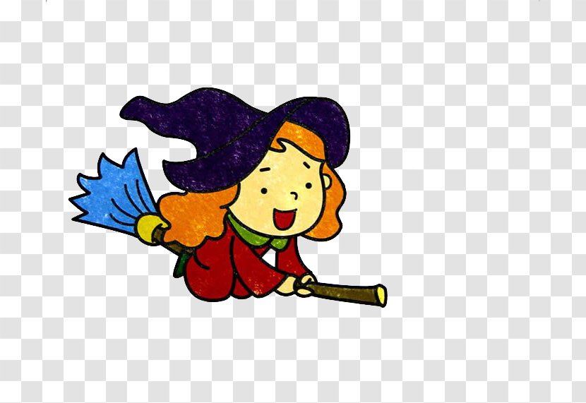 Hag Broom - Witch Riding A Transparent PNG