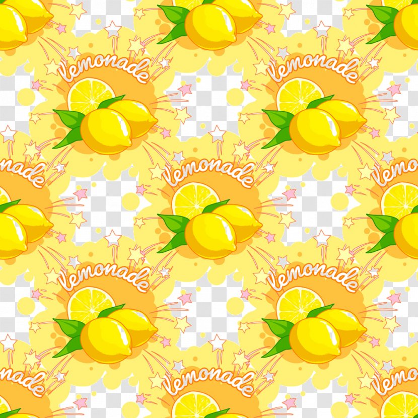 Yellow Pattern - Fruit - Lemon Background Transparent PNG