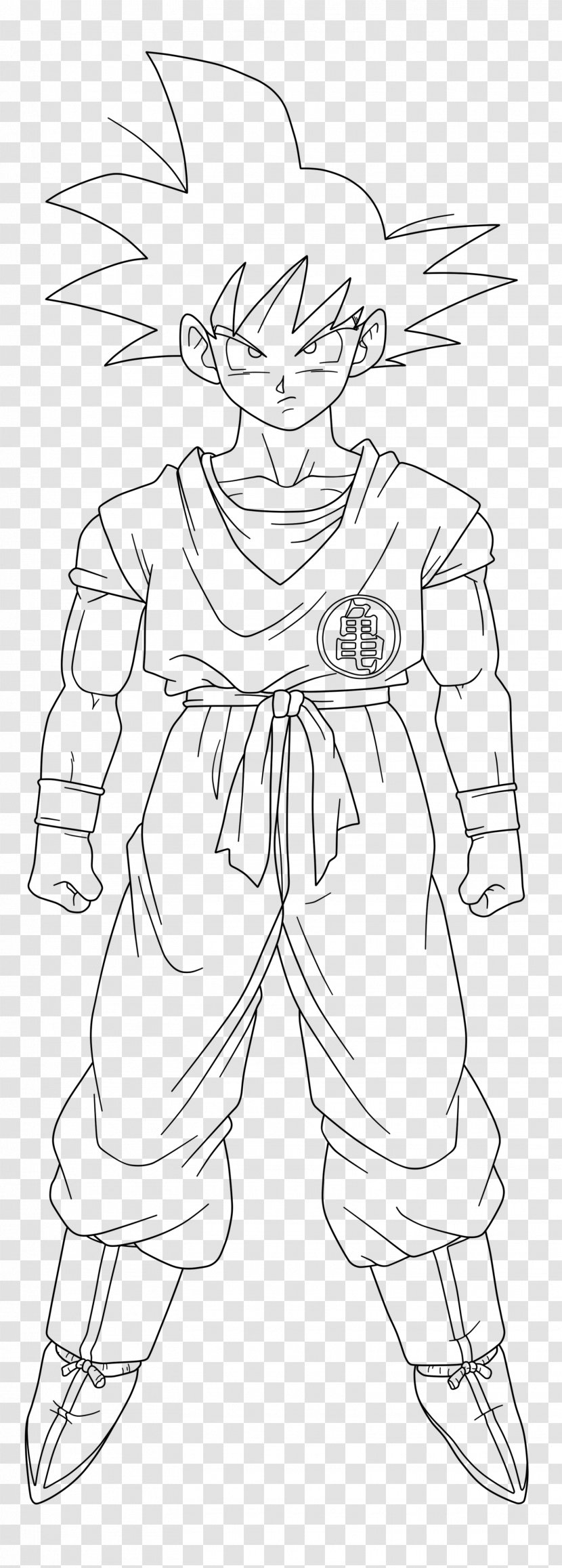 Goku Line Art Majin Buu Gotenks Vegeta - Dragon Ball Z Transparent PNG