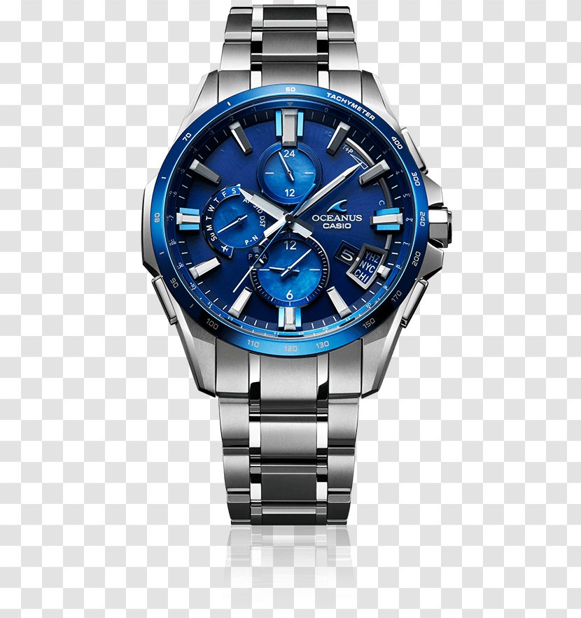 Watch Casio Oceanus Baume Et Mercier Blue Clock - Strap Transparent PNG