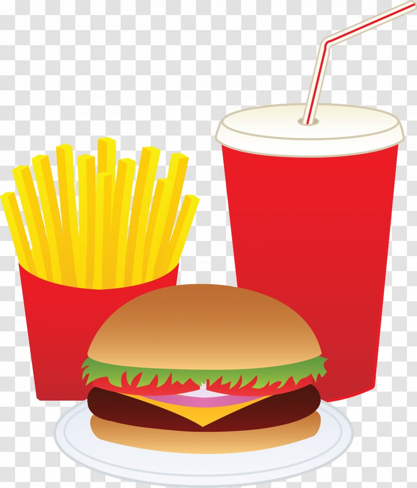 Fizzy Drinks Fish And Chips French Fries Hamburger Fast Food - Cliparts Transparent PNG