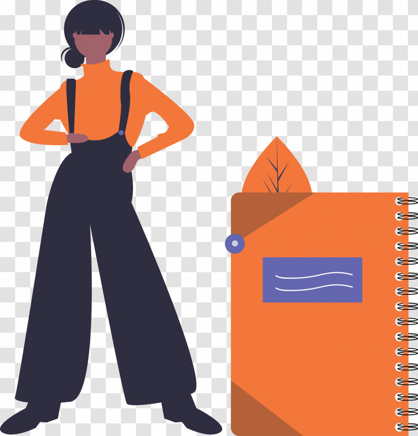 Notebook Girl Transparent PNG