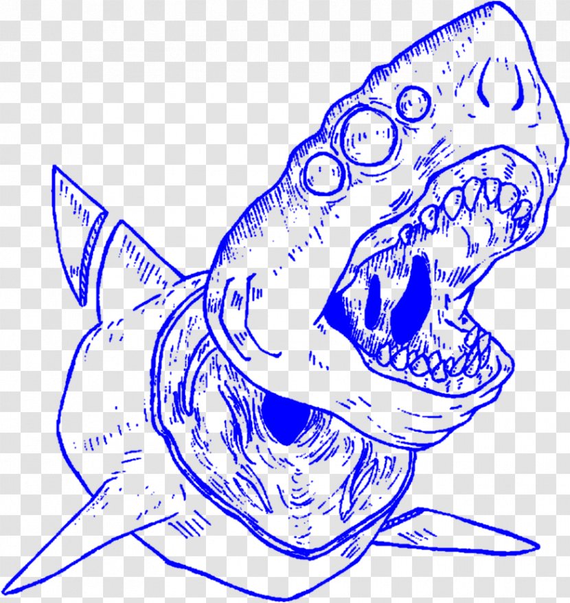 Line Art Shark Aesthetics Drawing - Silhouette Transparent PNG