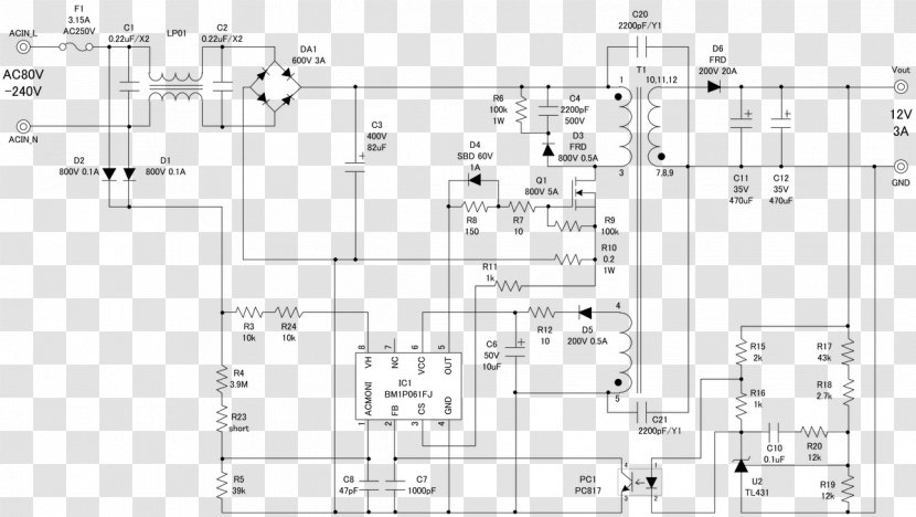Floor Plan Design Electronic Circuit Technical Drawing - Component - Acdc Pattern Transparent PNG