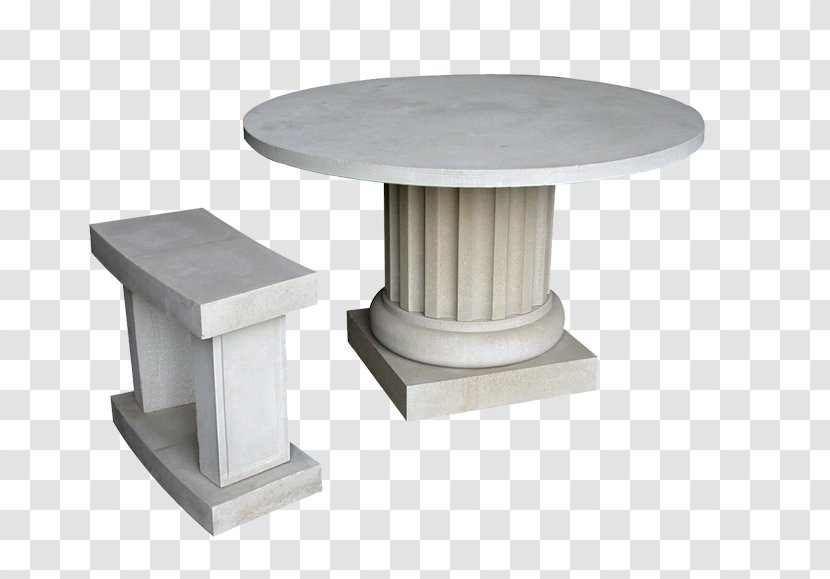 Table Garden Furniture Bench Cast Stone - Pillar Transparent PNG