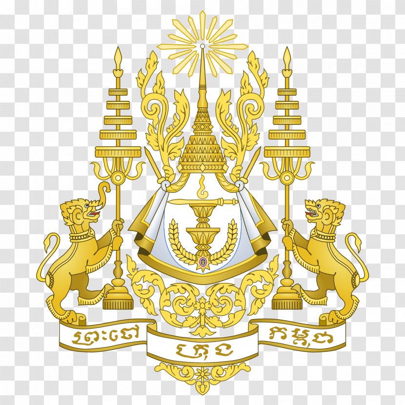 Royal Arms Of Cambodia Coat The United Kingdom Flag - National Emblem Transparent PNG