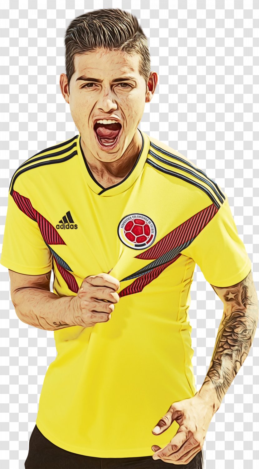 Soccer Cartoon - Yellow - Gesture Player Transparent PNG