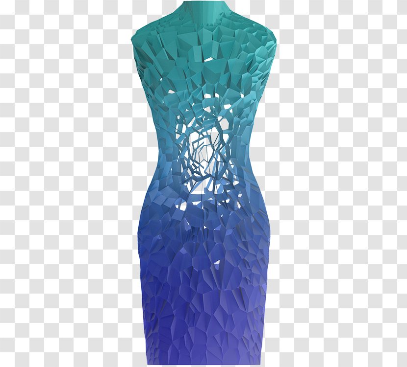 Cocktail Dress Neck - Aqua - Dressform Transparent PNG