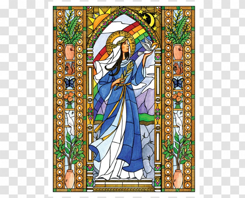 Stained Glass Art Retail Immaculate Conception - Work Of - Our Lady Peace Transparent PNG