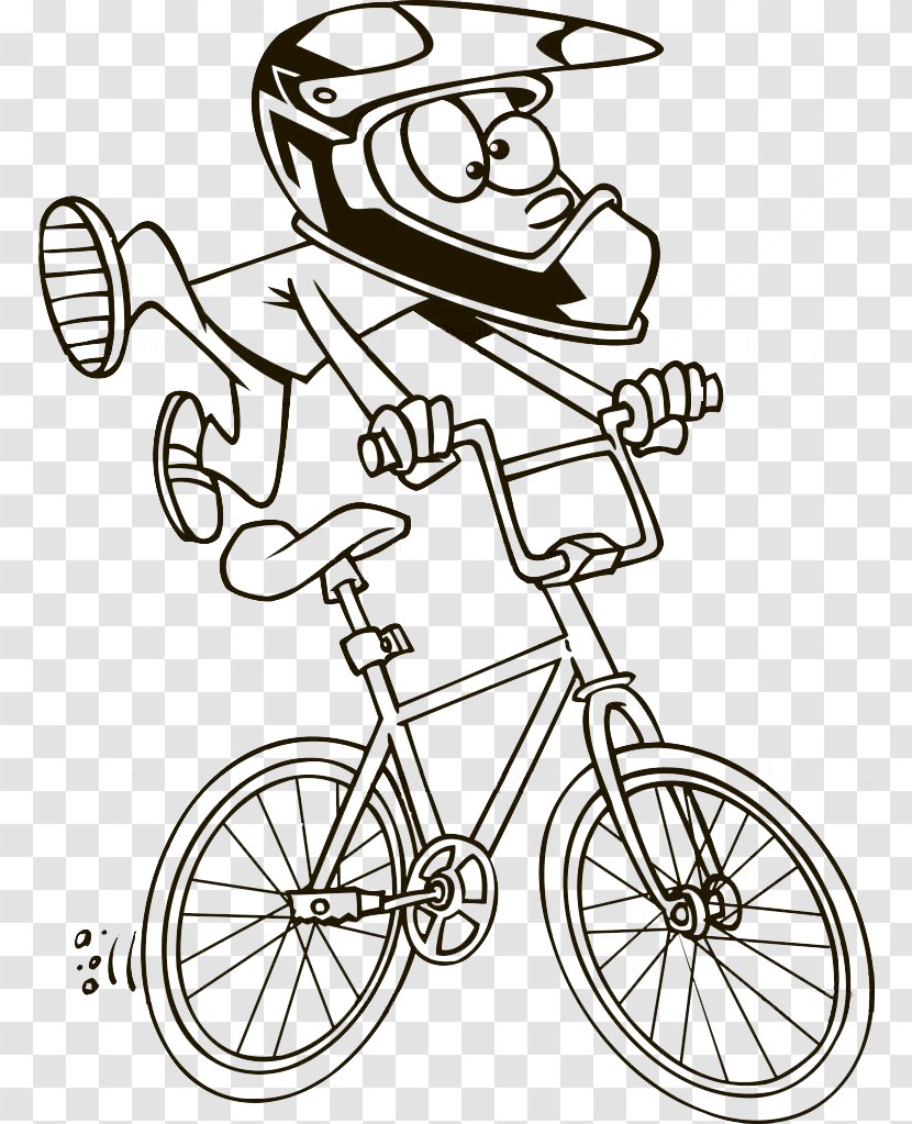 Coloring Book BMX Bike Racing Bicycle - Area Transparent PNG