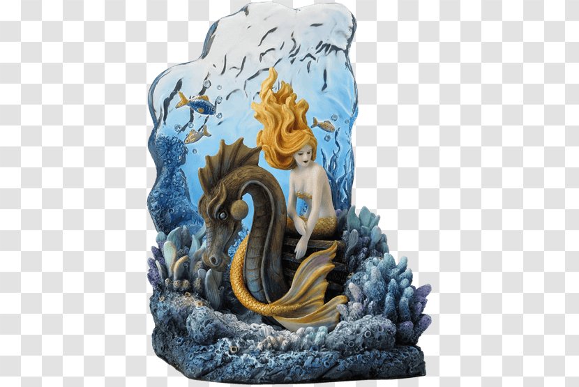 Mermaid Siren Fairy Statue Figurine - Mythical Creature - Sitting Transparent PNG