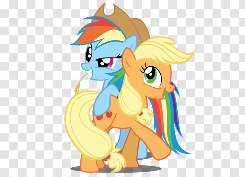 Rainbow Dash Applejack Pony Rarity Horse - Heart Transparent PNG