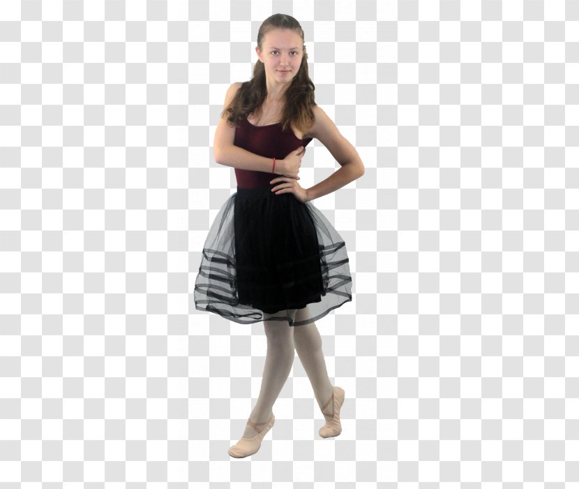 Little Black Dress Shoulder Skirt Costume - Watercolor - Tutu Transparent PNG