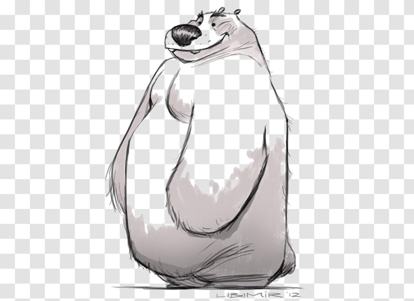 Polar Bear Drawing Cartoon Illustration - Tree Transparent PNG
