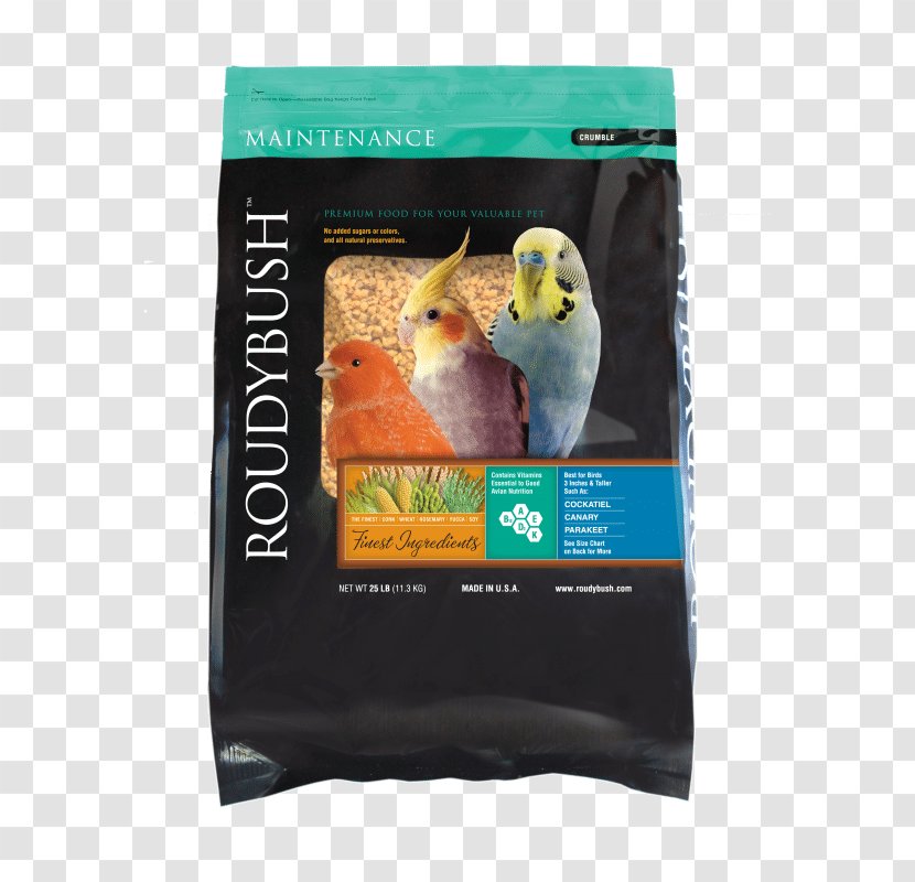 Roudybush Daily Maintenance Bird Food Cockatiel - Pet Transparent PNG