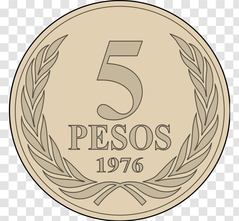 Chilean Peso Coin Currency Mexican - 50 Cent Euro Transparent PNG