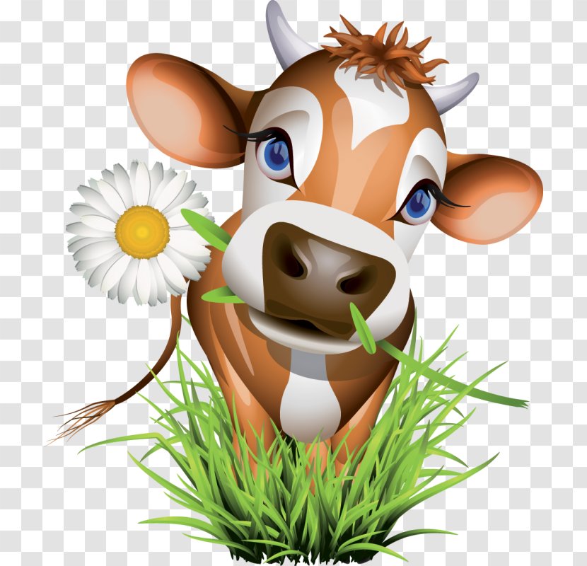 Cartoon Grass - Bovine - Art Plant Transparent PNG